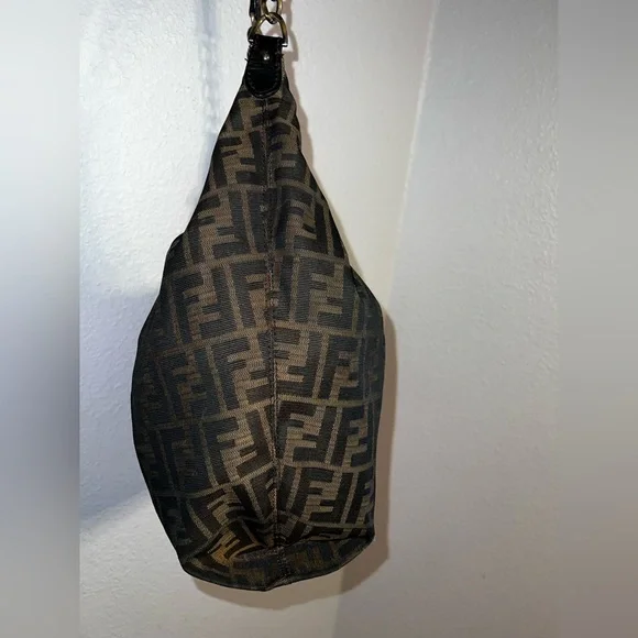 🖤 FENDI Zucca Borsa B Hobo Bag Made In ITALY Authentic! - Picture 12 of 16